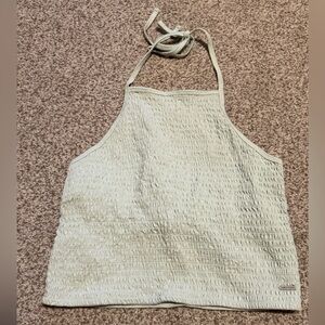 Hollister Mint Smocked Halter Top